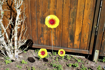 Fusing Glas Blume auf Edelstahl - Stab